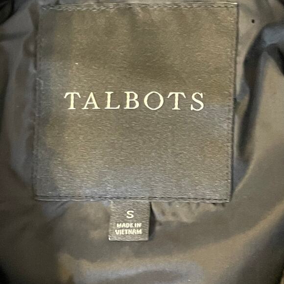 Talbots Women’s S Down Filled Puffer Quilted Vest Zio Pockets Stand Collar EUC - Picture 10 of 11